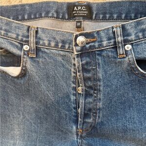A.P.C. Men's Blue Straight Jeans